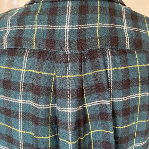 BANANA REPUBLIC DILLON SHIRT XS • BRUSHED COTTON PLAID • RUFFLED CUFF - Picture 5 of 8